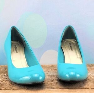 COMFORT PLUS BY PREDICTIONS – Approx. 2.75” heel, teal, size 7